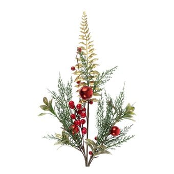 Berry and Bauble Fern Stem 75cm image number 2