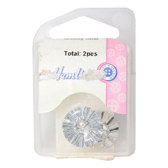 Hemline Clear Novelty Crystal Button 2 Pack image number 2