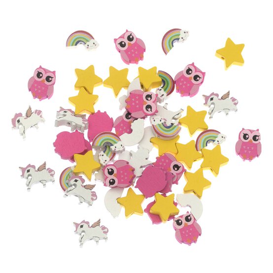 Wooden Charm Beads 30g image number 1