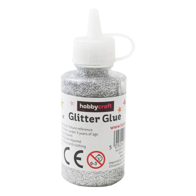 Silver Glitter Glue 60ml image number 1