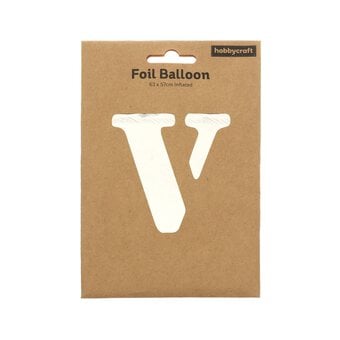 Extra Large Silver Foil Letter V Balloon image number 3