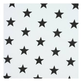 Black Star Polycotton Fabric by the Metre image number 2