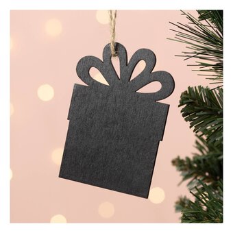 Hanging Chalkboard Present Decoration 9cm