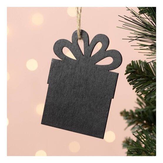 Hanging Chalkboard Present Decoration 9cm image number 1