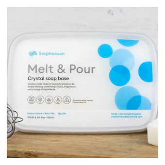 Stephenson Melt and Pour Crystal WSLES and SLS Free Soap Base 1kg