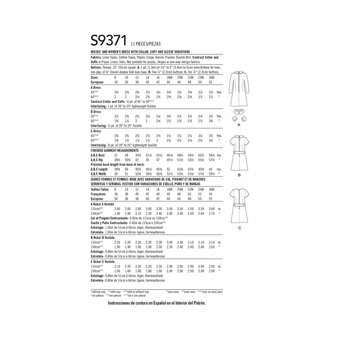 Simplicity Women's Dresses Sewing Pattern S9371 (F5 18W-26W)