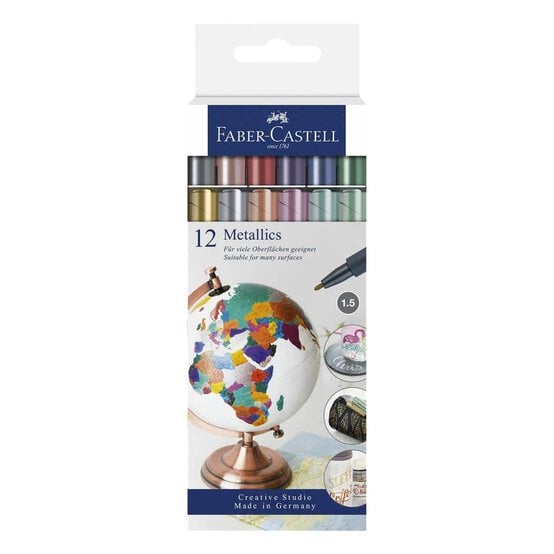 Faber-Castell Metallic Markers 12 Pack image number 1
