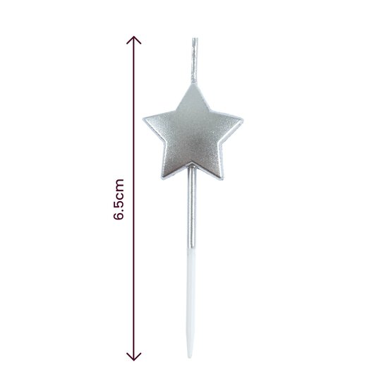 Whisk Silver Star Candles 5 Pack image number 3