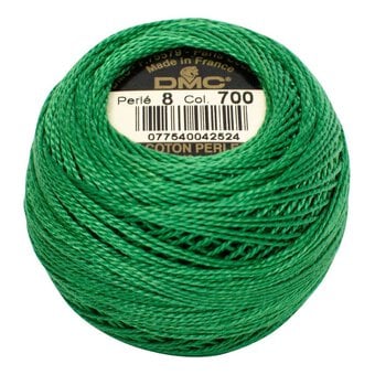DMC Green Pearl Cotton Thread on a Ball Size 8 80m (700)
