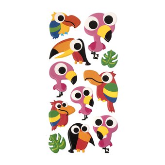 Bird Puffy Stickers 