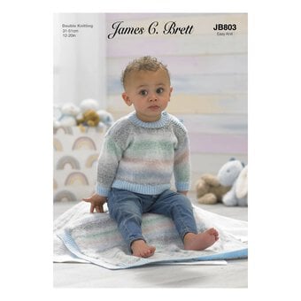 James C Brett Baby Marble DK Jumper Pattern JB803