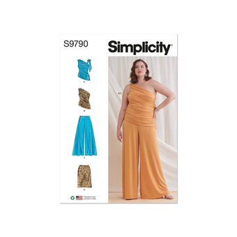Simplicity Women's Top, Trousers and Skirt  Sewing Pattern S9790 (W3 30W-38W)