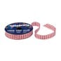 Red Gingham Ribbon 9mm x 5m image number 1