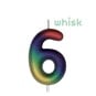 Whisk Metallic Rainbow Number 6 Candle image number 1