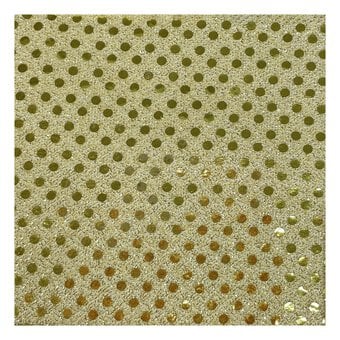 Gold Sequin Polyester Jersey Fabric by the Metre
