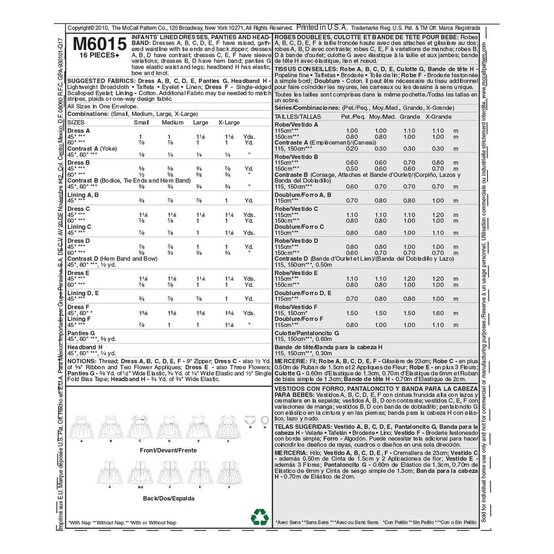 McCall’s Kids’ Dress Sewing Pattern M6015 image number 2