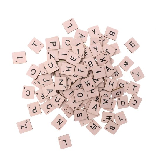Black on Pink Letter Tiles 114 Pack image number 1