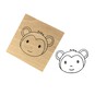 Monkey Wooden Stamp 3.8cm x 3.8cm image number 1