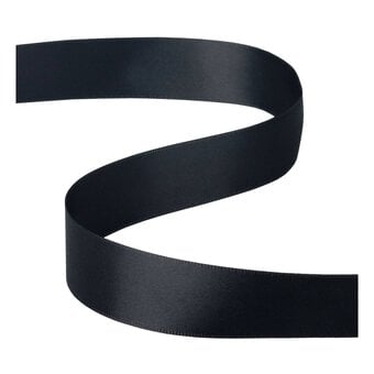 Black Double-Faced Satin Ribbon 18mm x 5m