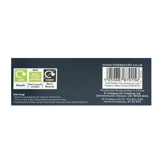 Birthday Flower Card Toppers 8 Pack  image number 5