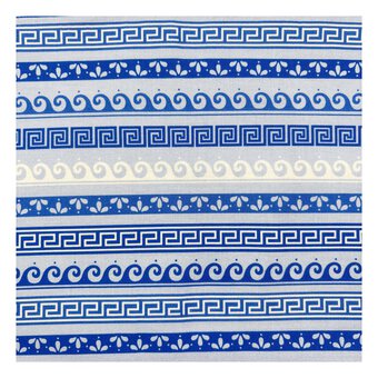 Grecian Blues Taverna Tide Cotton Fabric by the Metre