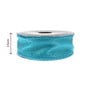 Turquoise Wire Edge Organza Ribbon 25mm x 3m image number 3