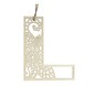 Wooden Filigree Hanging Letter L 12cm image number 3