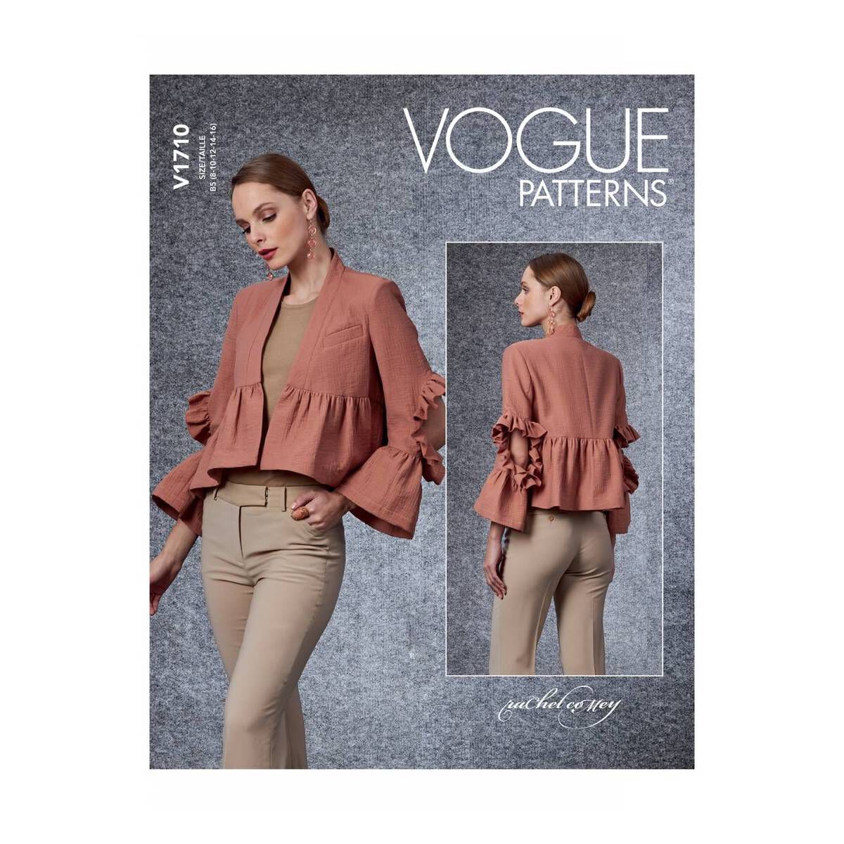 Vogue Women’s Jacket Sewing Pattern V1710 (816) Hobbycraft