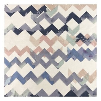 Cream Silky Zigzag Fabric by the Metre image number 2