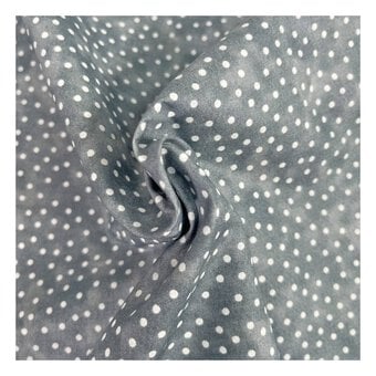 Silver Spotty Cotton Textured Blender Fabric by the Metre