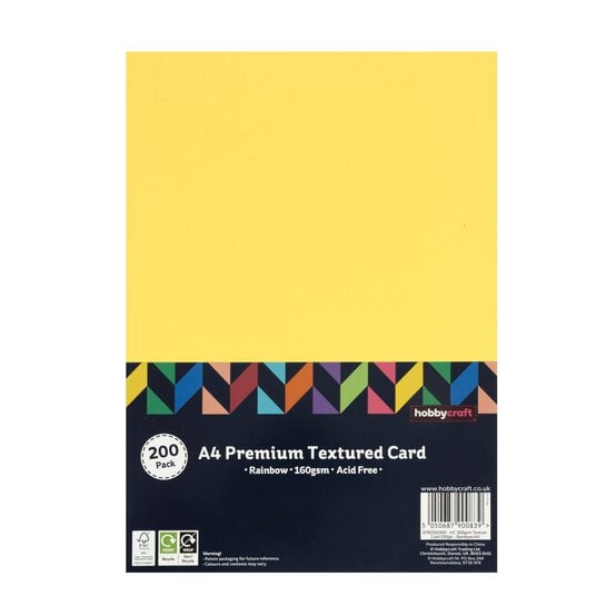 Rainbow Textured Card A4 200 Pack image number 4