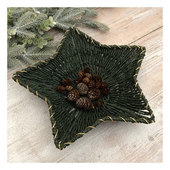 Green Star Wicker Basket 34cm