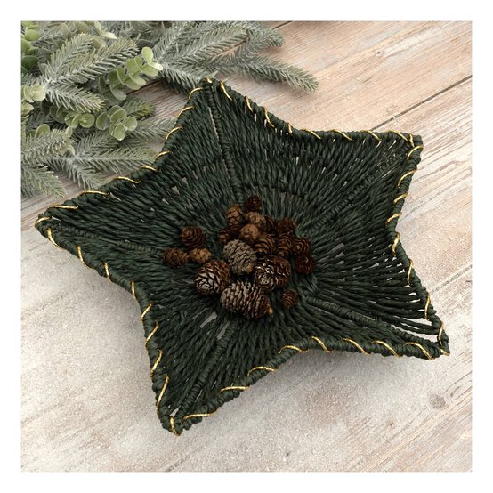 Green Star Wicker Basket 34cm image number 2