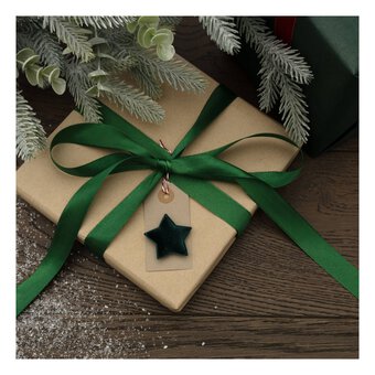 Green Velvet Star Embellishments 4 Pack
