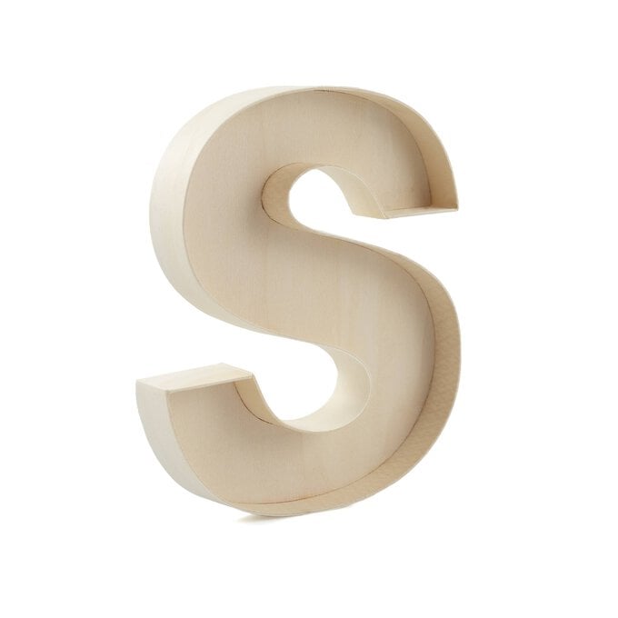 Wooden Fillable Letter S 22cm image number 1