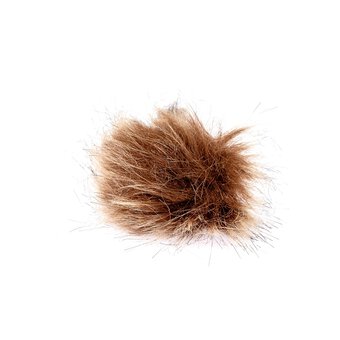 Brown Tipped Faux Fur Pom Pom 6cm