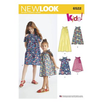 New Look Child's Dress Sewing Pattern 6522