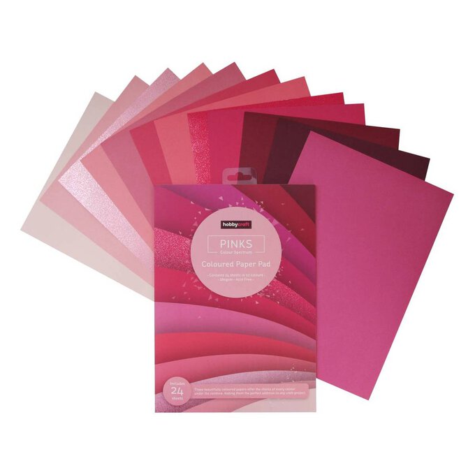 Pink Coloured Paper Pad A4 24 Pack image number 1
