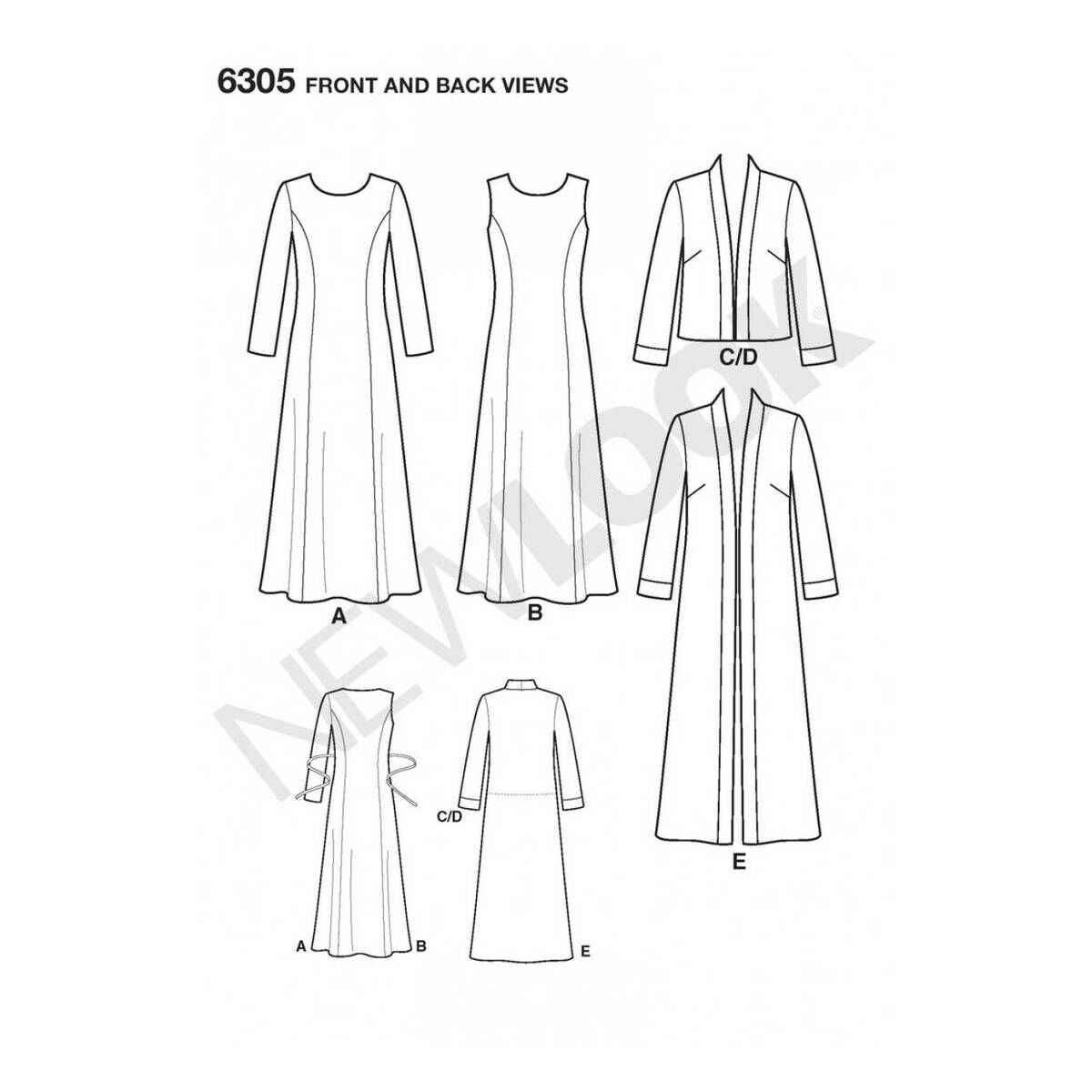 New Look Women's Dress and Jacket Sewing Pattern 6305 Hobbycraft