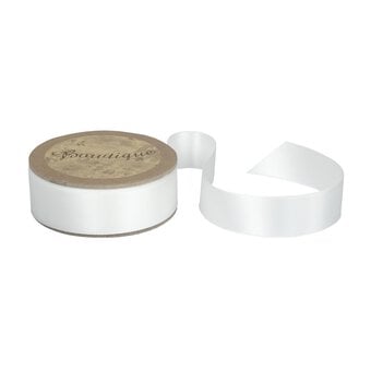 Ivory Double-Faced Satin Ribbon 18mm x 5m
