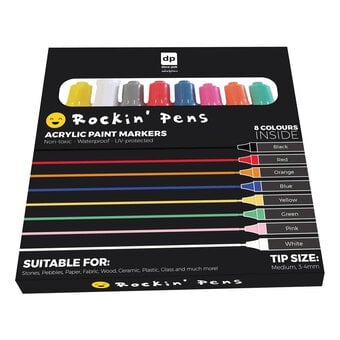 Rockin' Pens Acrylic Paint Markers 8 Pack