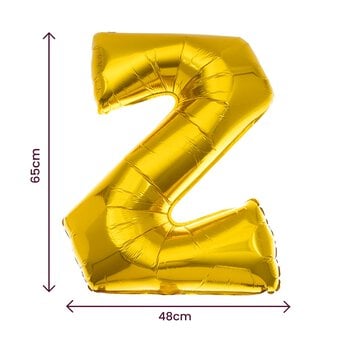 Extra Large Gold Foil Letter Z Balloon