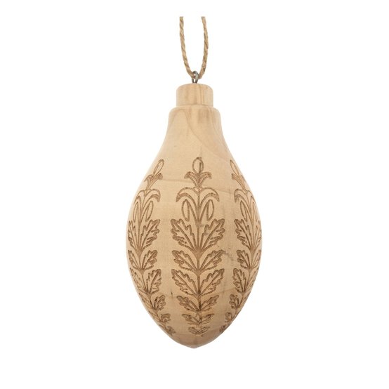 Hanging Wooden Teardrop Decoration 10cm image number 2