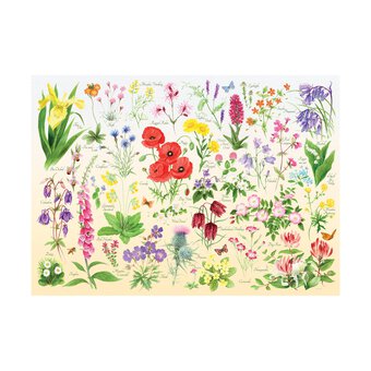 House of Puzzles Wildflowers Jigsaw Puzzle Tube 150 Pieces