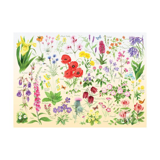 House of Puzzles Wildflowers Jigsaw Puzzle Tube 150 Pieces image number 2