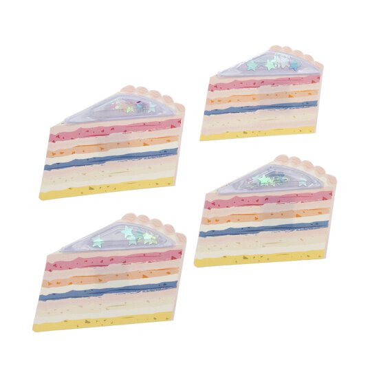 Cake Slice Card Toppers 4 Pack image number 1