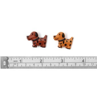 Trimits Brown Dog Craft Buttons 4 Pieces image number 3