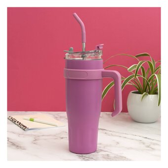 Large Bright Pink Travel Cup