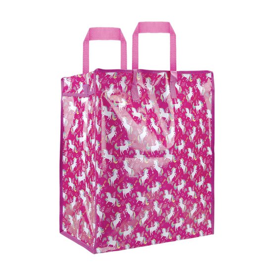 Pink Unicorn Woven Laundry Bag image number 1