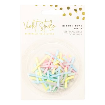 Violet Studio Pastel Ribbon Bows 30 Pack